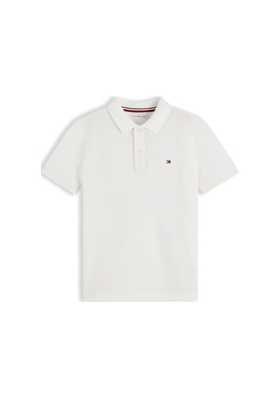 Tommy Hilfiger Erkek Çocuk Flag Beyaz Polo Yaka T-shirt-13114