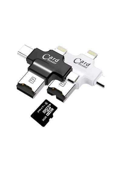 Card Reader 4ın1 Type-c- iPhone Uyumlu Lightning-micro Usb Hafıza Kart Okuyucu- 5775