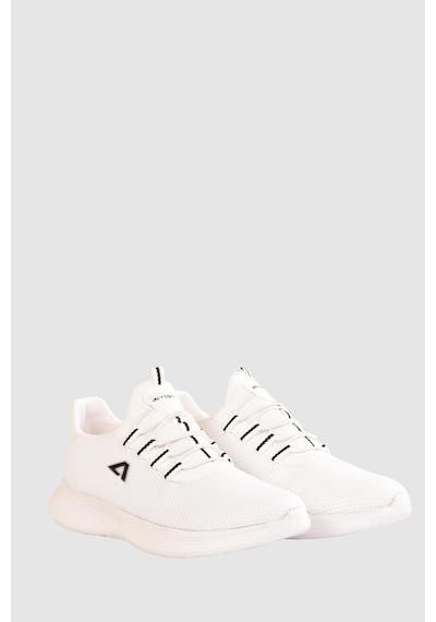 Erkek Casual Rahat Konforlu Bağcıklı Spor Ayakkabı Fileli Terletmez Yüksek Taban Sneaker Siyah - Gri