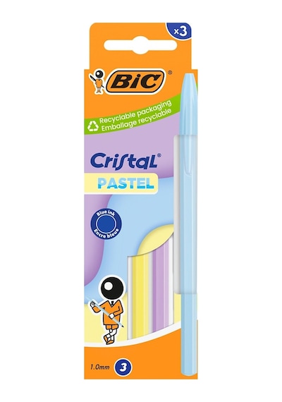 Bic Cristal Pastel Tükenmez Kalem 3'lü - 6 Adet Tarı