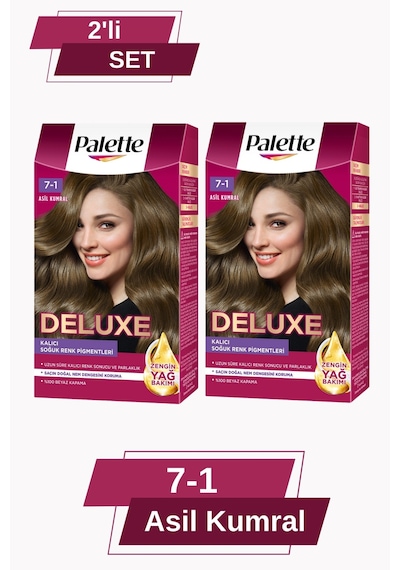 Palette Deluxe Yoğun Renkler 7 - 1 Asil Kumral X 2 Adet Saç Boyası