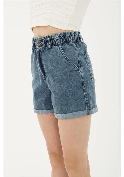 Fashion Friends Kadın Baggy Jean Şort 24y0584k1-17731 001