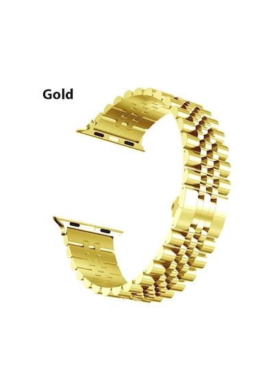 Ally Apple Watch 7-8 41mm 6-5-4 40mm Kayış Kordon Paslanmaz Çelik 3-2-1 38mm- 5775
