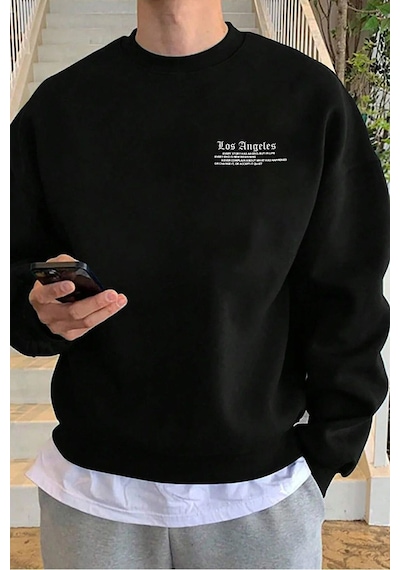 Uyguntarz Unisex Polizei Sırt Baskılı Sweatshirt 2siyahh