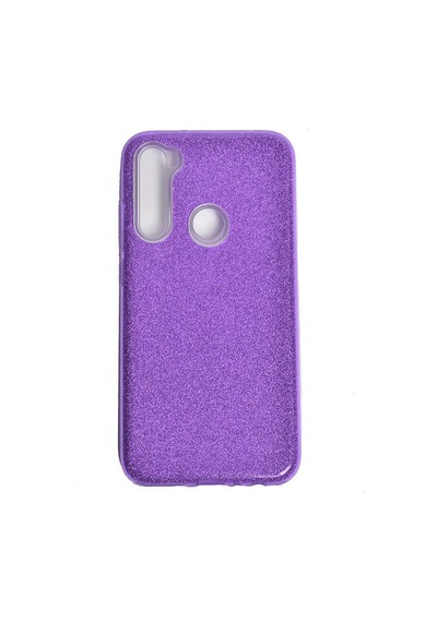 Noktaks - Redmi Note 8 Uyumlu Kılıf Koruyucu Simli Shining Silikon - Mor - T10920