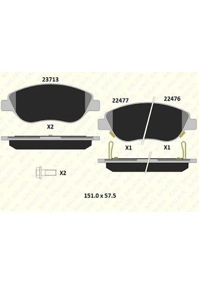 Fren Balatası Ön Fıat Egea Hatchback Sedan Sw 22476 194 05 Ans Kd13 2247619405anskd13