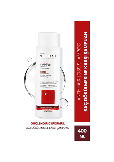Derma Needs Saç Dökülmesi Karşıtı Şampuan 400 ML Güçlendirici Amino Asit, Biotin, B3/b5/b7 Vitamin Sülfatsız