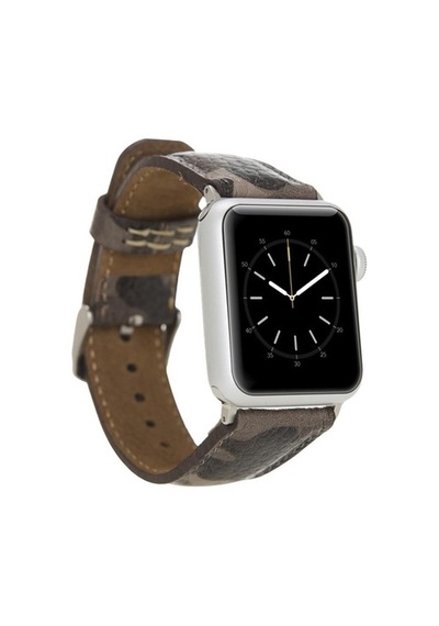 Bouletta Apple Watch Uyumlu Deri Kordon 42-44-45Mm Kamuflaj Bej