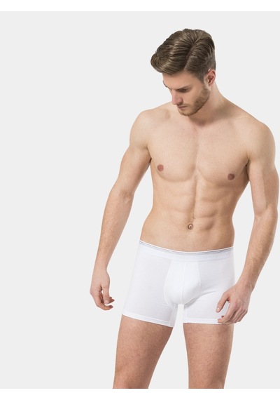 Türen Erkek Likralı Boxer 2'Li Paket 126/Beyaz 001