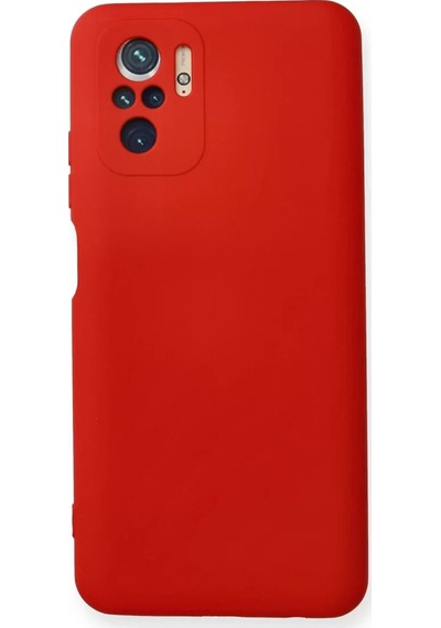 Newface Xiaomi Redmi Note 10 Kılıf Nano İçi Kadife Silikon - Kırmızı