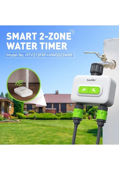 Htv213frf Mini Dijital 2-çıkışlı Wifi'li Kablosuz Hortum Su Zamanlayıcısı Ve Mini Bux Hub