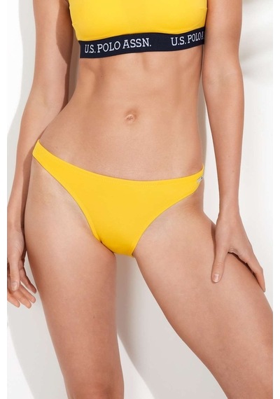 U.S. Polo Assn. Kadın Sarı İnce Kenar Bikini Alt 21510