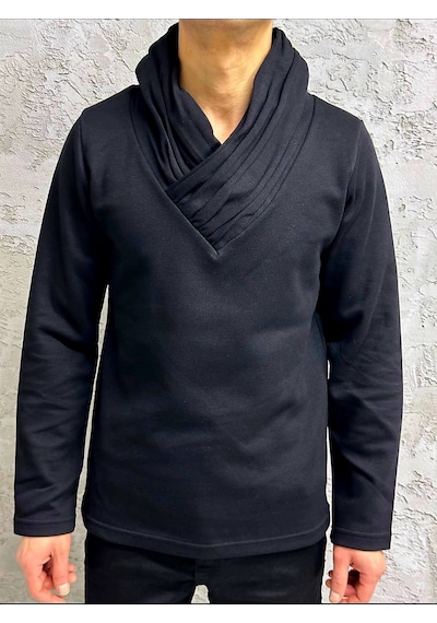 Black Steel Şal Yaka Casual Erkek Sweatshırt Siyah