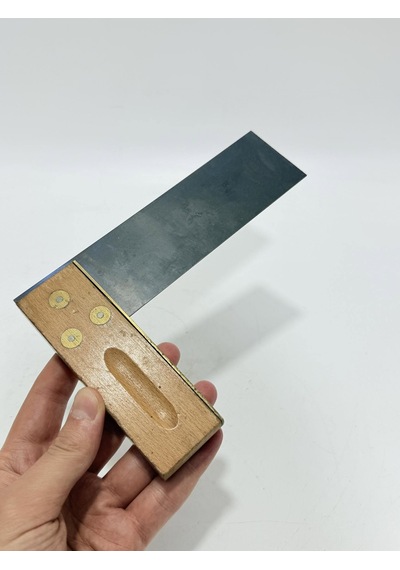 Antika Ahşap Marangoz Gönyesi 15cm 002