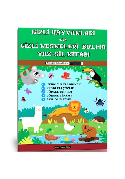 Gizli Hayvanları Ve Gizli Nesneleri Bulma Yaz-sil Kitabı