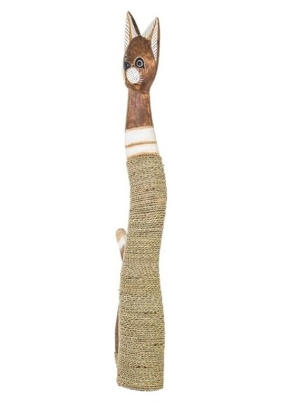 Euro Flora Ahşap Kedi Dekor 21,5X8X96 Cm (540534050)