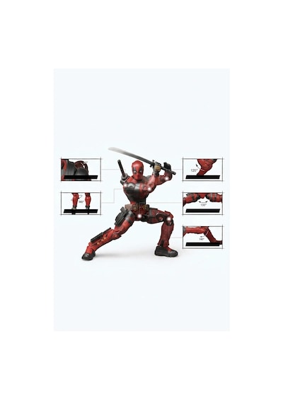 Deadpool And Wolverine Deadpool Figür Yapım Seti - 90 Parça 13.4 Cm Lisanslı Marvel Aksiyon Figürü