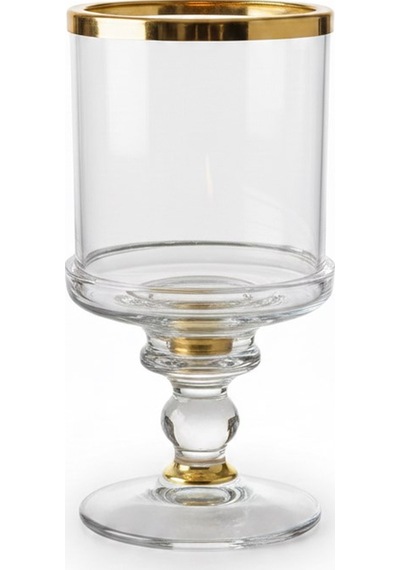 Lorena Gold Krıstal Mumluk 7x7x14 Cm Şeffaf