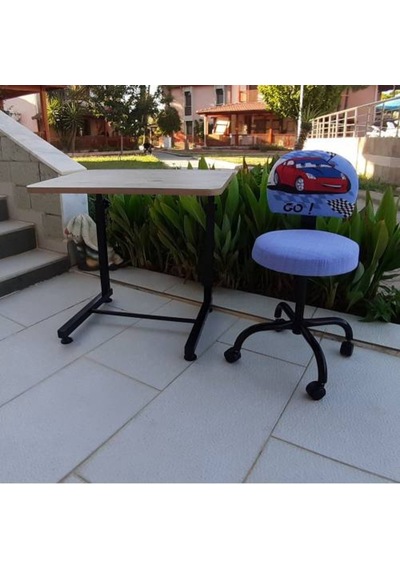 Ralli Araba Desenli Çocuk Odası Için Ders Çalışma Koltuk Ve Çok Renkli