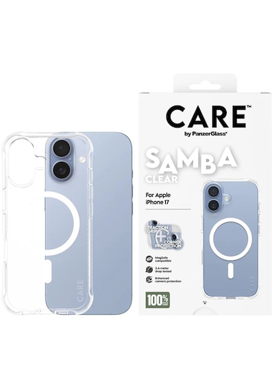 Panzerglass Care Apple iPhone Uyumlu  17 Fashionable Case Samba Magsafe Şeffaf Kılıf