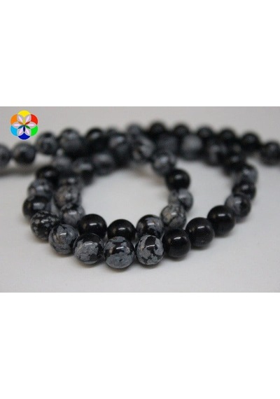 Kar Tanesi Obsidyen Taşı 6Mm/5 Adet