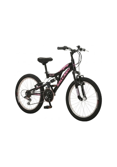 Salcano Helen 20 V Fren 18 Vites Çift Amortisörlü 20 Jant Çocuk Bisikleti Siyah Pembe