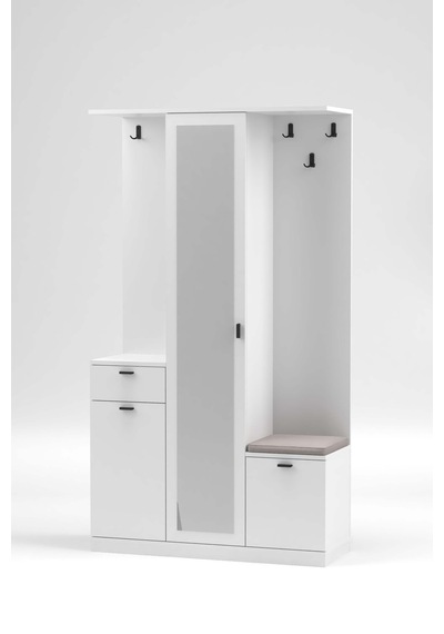 Harmony Partmanto Vestiyer Ayakkabılık 106x190x39 Cm Beyaz - Modern Tasarım