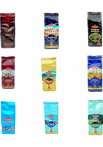 Çaykur 9'lu Elekaltı Serisi + Keşan Kumaş Kaplı Özel Hediyelik Kutuda 9 x 80 G