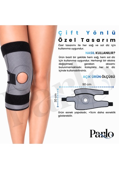 Ligament Ve Patella Destekli Dizlik 1 Çift Ayarlanabilir Spiral Balenli Ortopedik Diz Desteği