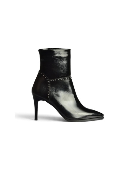 Fox Shoes Z260236260 Siyah Rustik İnce Topuklu Kadın Bot