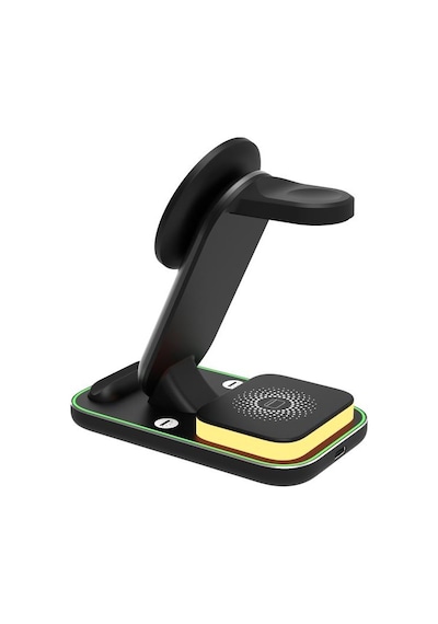 S-link Sw-cwf117 Siyah Ayarlanabilir Standlı 15w 3 İn 1 Magsafe Kablosuz Şarj Cihazıı