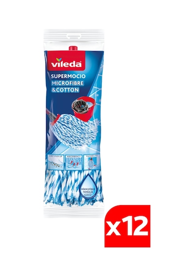 Vileda Pamuk & Mikrofiberli Supermocio Yedek Paspas 12'li