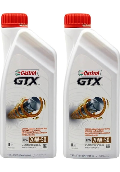 Castrol GTX 20W-50 Sentetik Motor Yağı 2 x 1 L