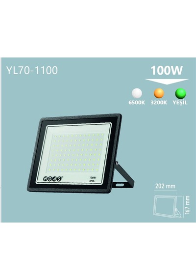 Noas 100 Watt Ultra Slim Led Projektör Beyaz 2 Adet
