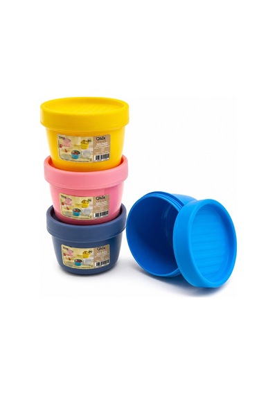Qlux L-00991 No-1 Quick Yuvarlak Saklama Kabı Ve Kase - Kapaklı Renkli 300 Ml- 24'li Paket Diğer
