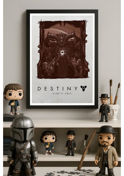 Destiny Siyah Ahşap Çerçeveli Poster, Dekoratif Oyun Duvar Tablosu