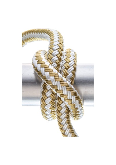 Seachoıce Çift Örgü 1/2 X 15' Naylon Dock Line, Altın/beyaz