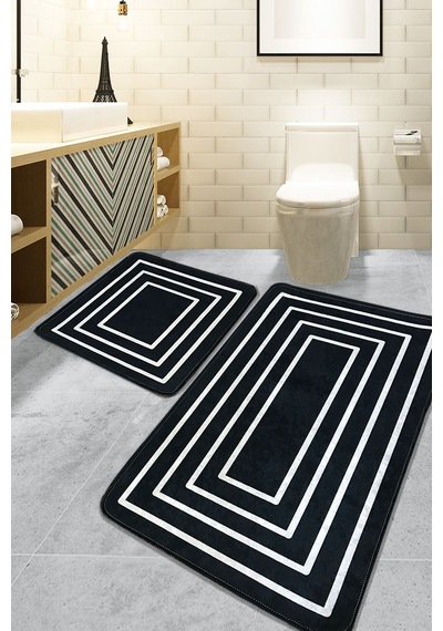 Wale Siyah 70x120 Cm Banyo Paspası Djt Renkli