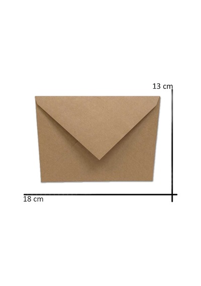 İstisna 12 Adet Mektup Zarfı 13x18 CM 100gr. Kraft