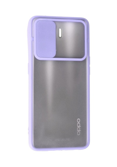 Uryport Oppo Reno 5 Lite Kılıf Palm Buzlu Kamera Sürgülü Silikon - Lila