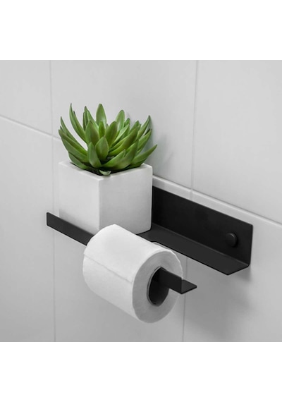 Dekoratif Siyah Metal Banyo Wc Kağıt Rulo Peçetelik Tuvalet Banyo Peçete Askısı