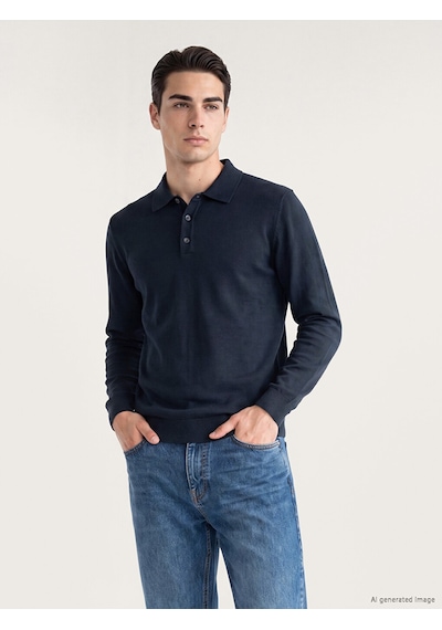 Lcwaıkıkı Classic Yeşil Polo Yaka Erkek Triko Kazak