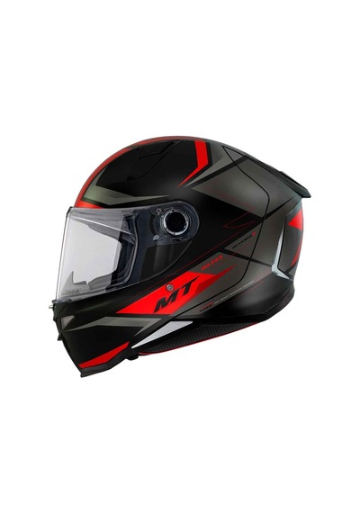 Mt Revenge 2 Hatax B5 Gloss Full Face Motosiklet Kaskı Kırmızı - Siyah