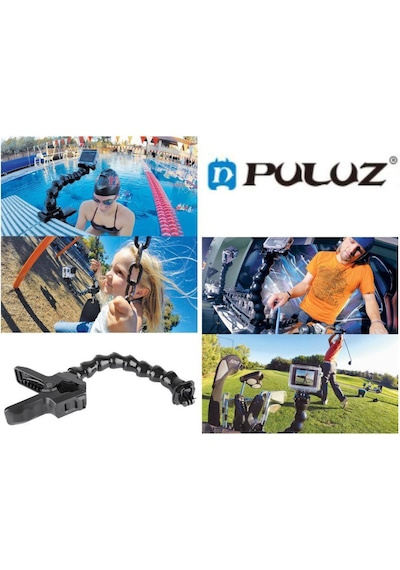 Gopro Aksiyon Kamera Flex Yılan Kelepçe Evrensel Kol 8 Bölümlü