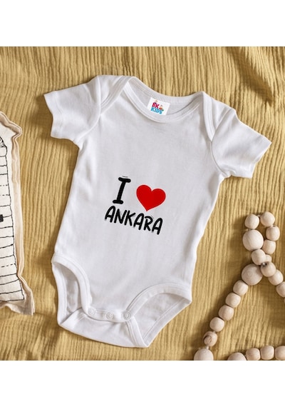 Bk Gift Bk Kids I Love Ankara Tasarımlı Bebek Body Zıbın - Model 1 0-3 Ay Sarı