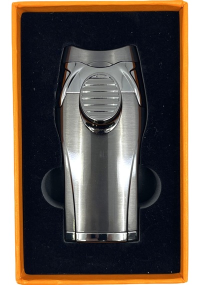 Parmida Gunmetal 3 Ü 1 Arada Lüks Puro Çakmağı Entegre Punch Delici Füme