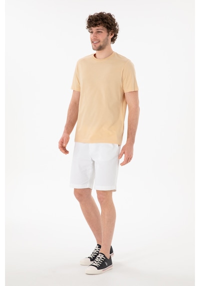 U.S. Polo Assn. Erkek Regular Fit Bisiklet Yaka Bej Basic Tişört 50305928-VR011