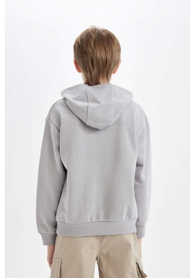 DeFacto Erkek Çocuk Kapüşonlu Cepli Baskılı Sweatshirt C9798A824WNGR247 DeFacto Erkek Çocuk Kapüşonlu Cepli Baskılı Sweatshirt C9798A824WNGR247
