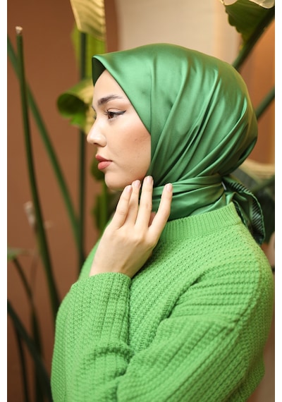 Silk Home Düz Micro Saten Eşarp 28011-14 Siyah
