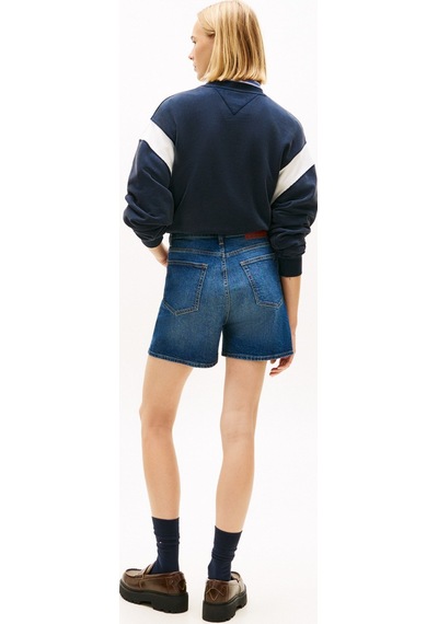 Tommy Hilfiger Kadın Mom Denim Şort Bj8155-15646 Mavi